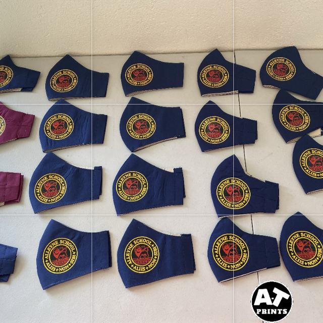 Printed navy face masks