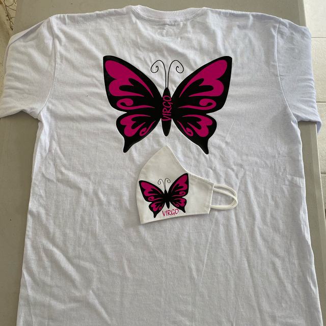 Butterfly t-shirt with matching mask